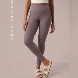 Athleta Alicia Keys Elation Ribbed Tight Smoked Almond